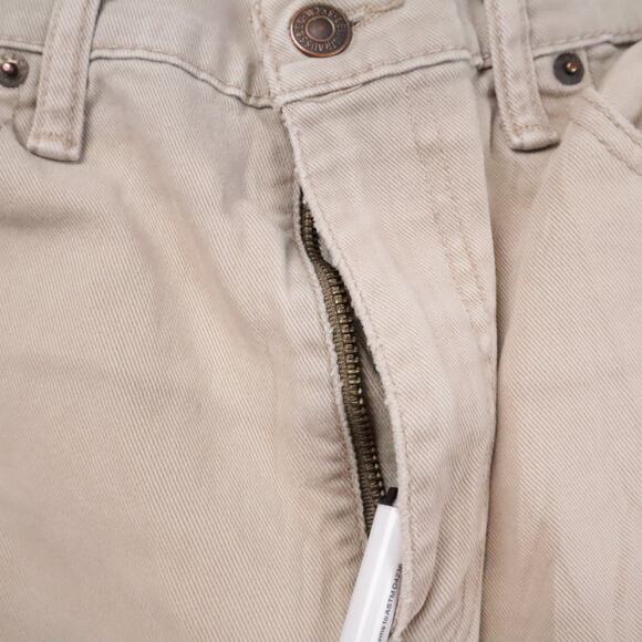 Levi's 513 Slim Straight Denim Stretch Jeans Distressed Cream Size 33x32 - Picture 10 of 16